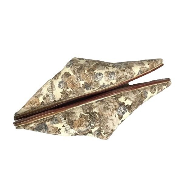 Modern Soul 7.5 40 rose print leather flats mules - Picture 5 of 6